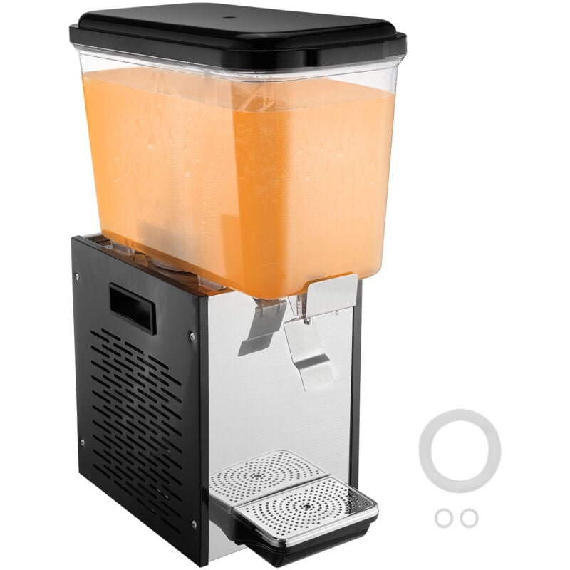 Distributeur de Boissons Commerciales, Distributeur de Jus de 18 l, Machine à Thé Glacé en Acier Inoxydable 304 de 300 w, Température de