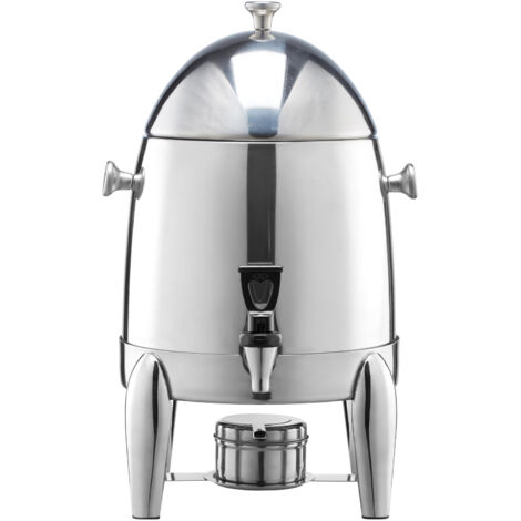 Mophorn Distributore di Bevande da 12 L per Eventi, Contenitore in Acciaio Inox con Bruciatore ad Alcol, Ideale per Servire Bevande Calde e Fredde come Caffè, Tè e Acqua