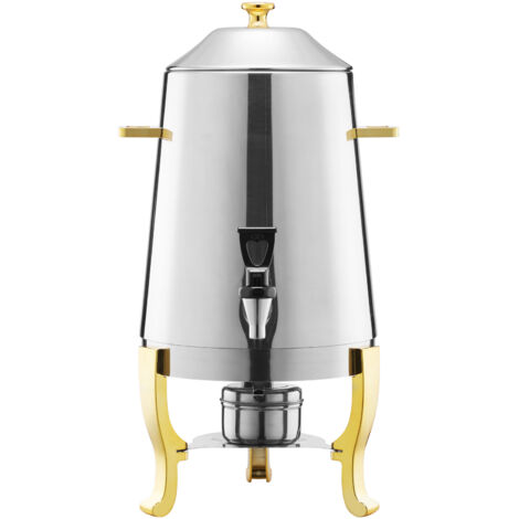 Mophorn Distributore di Bevande da 13 L per Eventi, Contenitore in Acciaio Inox con Bruciatore ad Alcol, Ideale per Bevande Calde e Fredde con Rubinetto per Caffè, Tè e Acqua