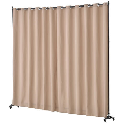 Mophorn Divisorio portatile, pannello con ruote, schermo per la privacy indipendente per ufficio, camera da letto, sala da pranzo, studio, marrone