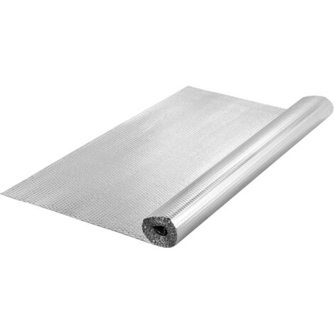 Mophorn Double Reflective Insulation Roll, Air Bubble Film Radiant Barrier, 3.2 mm 48 in x 10 ft, Double-Sided Aluminum Foil Bubble Heat Reflective Shield, Thermal Insulation Roll for Window RV Roof