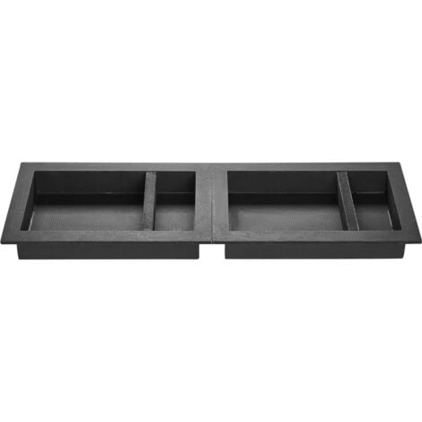 Mophorn Duschnische, 40,6 x 61 cm + 40,6 x 61 cm Wandnische mit verstellbarem Regal, 10,2 cm tiefer moderner Organizer für Seifen- und Shampoo-Aufbewahrung, schwarz für Badezimmerdusche