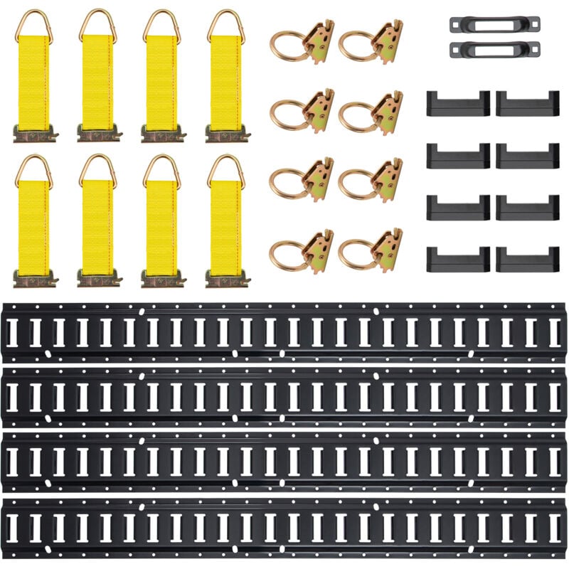 E Track Tie Down Rail Kit, 30PCs, 5' e Track Rails, Enclosed Cargo Trailer - Mophorn