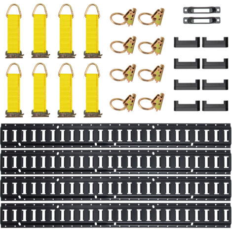 Mophorn    E Track Tie Down Rail Kit, 30PCs, 5' E Track Rails, Enclosed Cargo Trailer