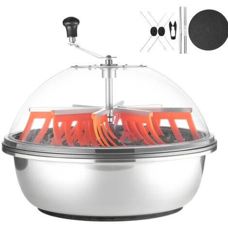 Mophorn Effeuilleuse Manuelle 60 cm avec Lame en Acier Inoxydable, Bol de Découpe pour Utilisation Humide et Sèche, Coupe Rotative Torsadée, Idéal pour Bourgeons, Feuilles et Herbes Aromatiques