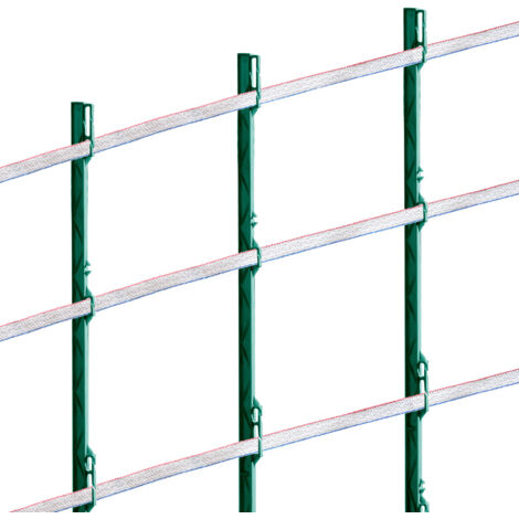Mophorn Elektrozaunband, 1640 Fuß 500 m Polytape-Heißzaundraht, 3/4 Zoll Breite, 6 Edelstahlstränge für zuverlässige Leitfähigkeit, UV- und Rostbeständigkeit, tragbarer Polydraht für Pferdevieh
