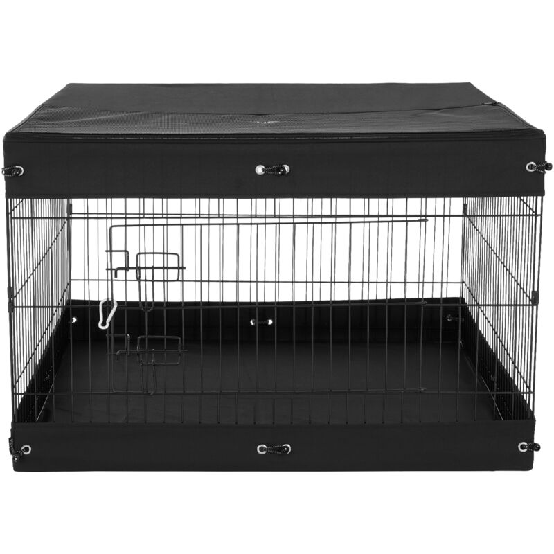 Mophorn Enclos pour chien, 4 pièces de panneaux de 24 x 36 pouces, enclos d'exercice pliable en métal pour animaux de compagnie