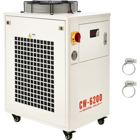 Mophorn Enfriador de agua industrial 17.060 BTU/h 5000 W con sistema de refrigeración eficiente, compresor integrado, caudal de 18,5 GPM y tanque de 15 L, ideal para máquinas de  láser de CO2