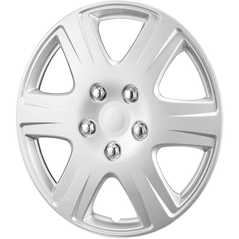 Enjoliveurs de jante de roue, 15 pouces de diamètre, enjoliveur robuste et durable résistant aux rayures avec trou de buse à pression et valve, abs