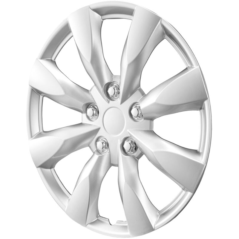 Enjoliveurs de jantes, diamètre 16', matériau abs et pc résistant aux rayures, trou de buse à pression et valve, haute rigidité, utilisation par tous