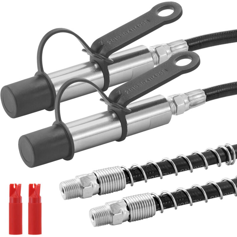 Ensemble de coupleurs de pistolet à graisse - Haute pression et polyvalent comprend 2 coupleurs avec haute pression de 10 000 psi. Verrouillage à 3