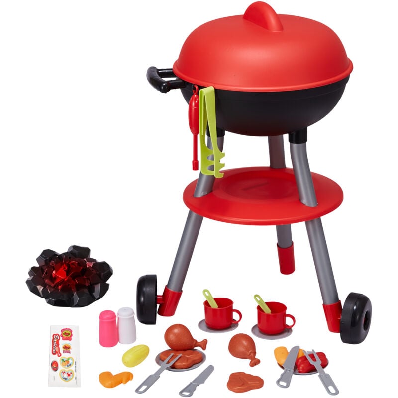 Ensemble de jeu de barbecue 28 pièces pour enfants – Son et lumière, cuisine interactive amusante pour les 3 à 5 ans, cadeau d'anniversaire - Mophorn