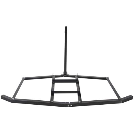 Mophorn Erpice trainato largo 74", livellatore per vialetti in acciaio Q235 con barre regolabili e gancio a perno, supporta fino a 50 libbre, compatibile con ATV, UTV e trattori da giardino
