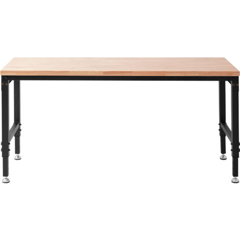 Mophorn Escritorio para computadora portátil, 72 x 25 pulgadas, altura ajustable de 28 a 39,5 pulgadas, mesa utilitaria para el hogar/oficina, capacidad de carga de 3000 libras, enchufes