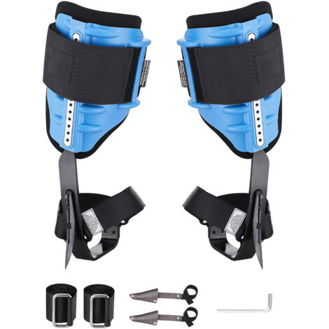 Mophorn Espuelas para Trepar Árboles, Ajustables en Altura, con Correas y Almohadilla Acolchada, Capacidad de 159 kg, Fabricadas en Acero Resistente,de Fruta y Actividades de Caza, Color Azul