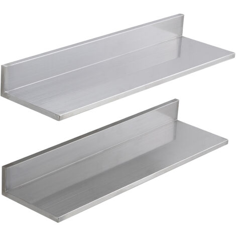 Mophorn Estantería de Acero Inoxidable de 762x218 mm Estante Flotante Montado en Pared con Protector contra Salpicaduras Carga de 20 kg Resistente para Restaurantes, Cocinas, Bares, Hogares, Hoteles