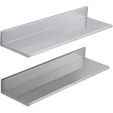 Mophorn Estantería de Acero Inoxidable de 762x218 mm Estante Flotante Montado en Pared con Protector contra Salpicaduras Carga de 20 kg Resistente para Restaurantes, Cocinas, Bares, Hogares, Hoteles