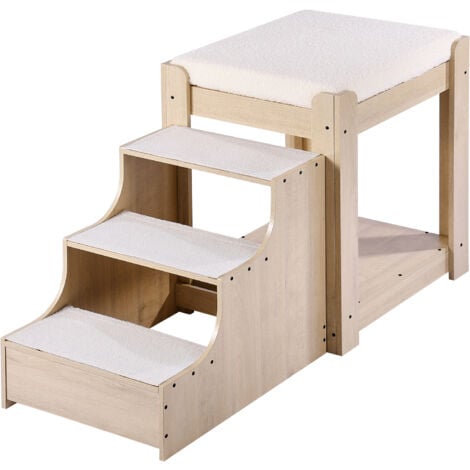 Mophorn-Etagenbett für Haustiere mit Treppe, das eine Sitzgelegenheit am Fenster für Hunde/Katzen, eine mehrstufige Sitzgelegenheit am Fenster sowie ein Hundebett als Schläfermöglichkeit