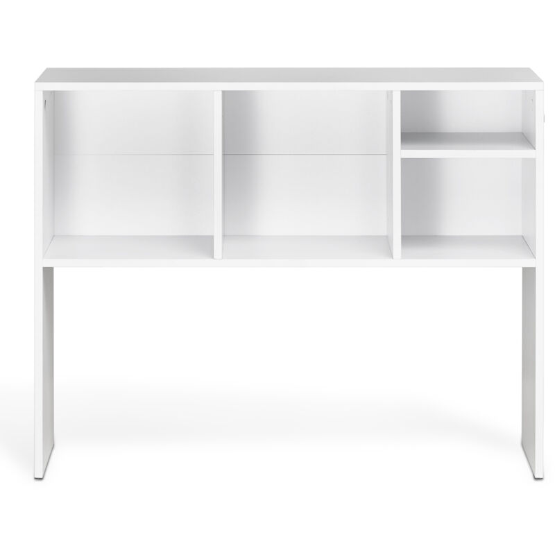 Mophorn Étagère de bureau à 1 niveau, 94 x 24 x 73 cm, organiseur de rangement blanc, étagère d'affichage en bois avec patins antidérapants pour