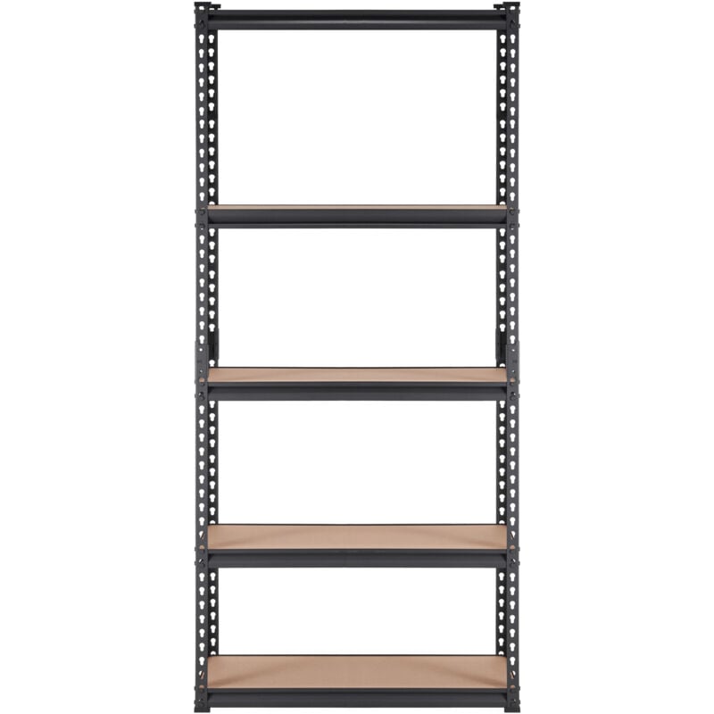 Mophorn - tagère de rangement, réglable à 5 niveaux, capacité de 2000 lb, étagères de garage robustes, support utilitaire en métal, noir, 36 po l x