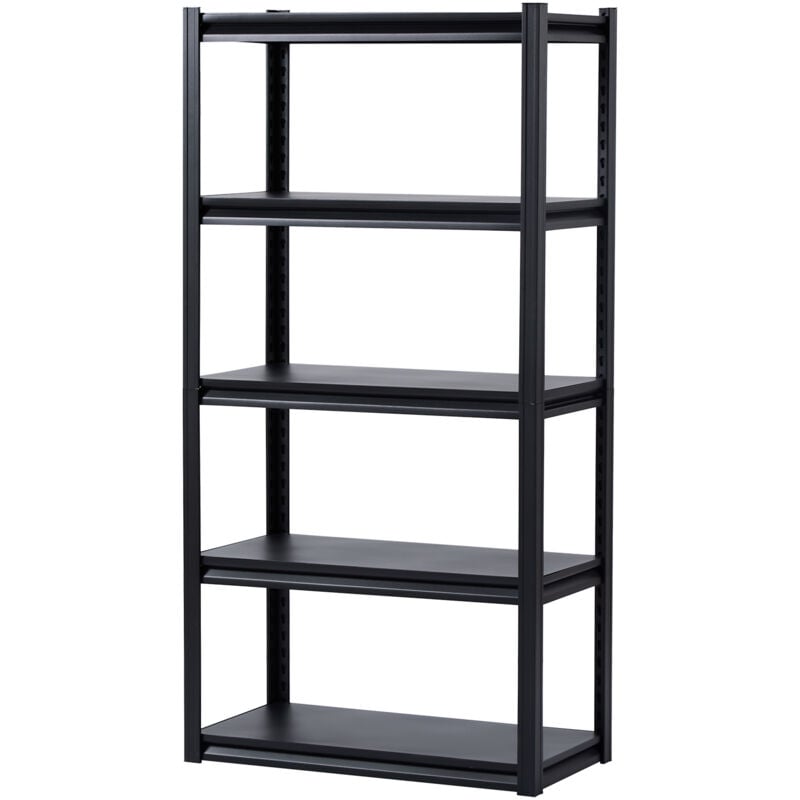 Mophorn Étagères de rangement, capacité de 2000 lb, étagères de garage à 5 niveaux, 16 po P x 32 po L x 63 po H, étagères métalliques réglables pour