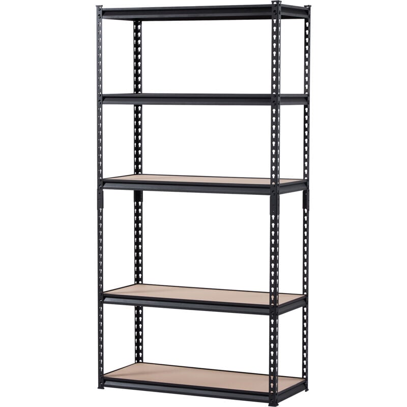 Tagères de rangement, capacité de 2000 lb, étagères de garage à 5 niveaux, 16 po p x 36 po l x 71,4 po h, étagères métalliques réglables pour garage,