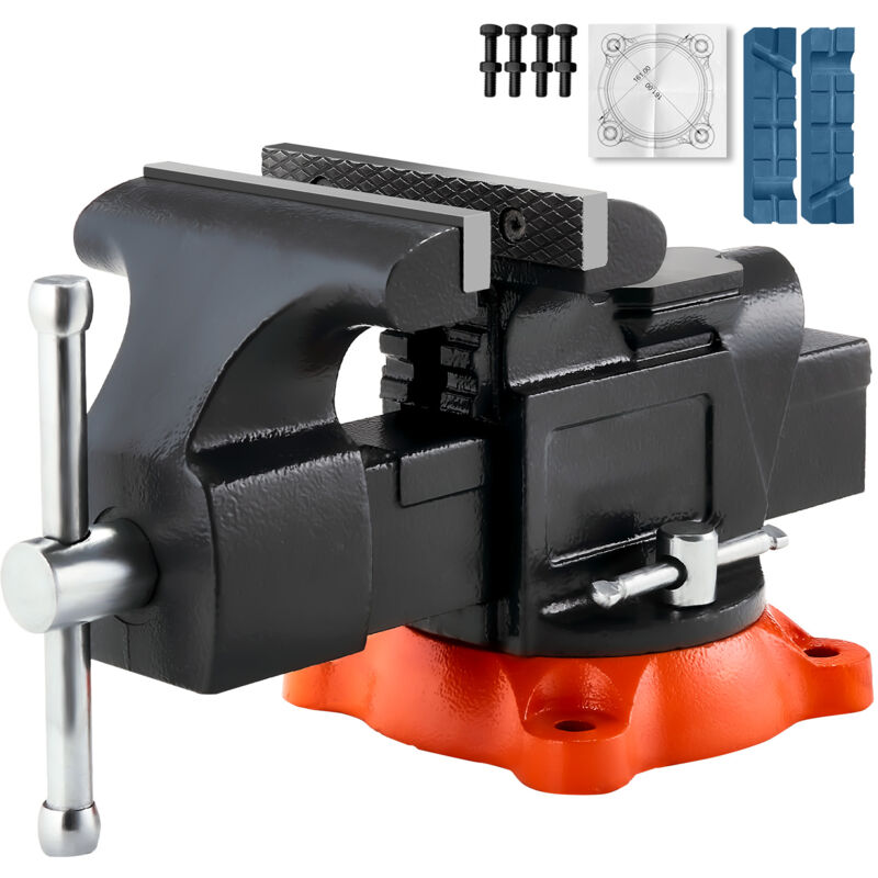 Tau d'établi, largeur de mâchoire de 5 po, ouverture de mâchoire maximale de 5 po, base de verrouillage pivotante à 360 °, profondeur de gorge de 2,8