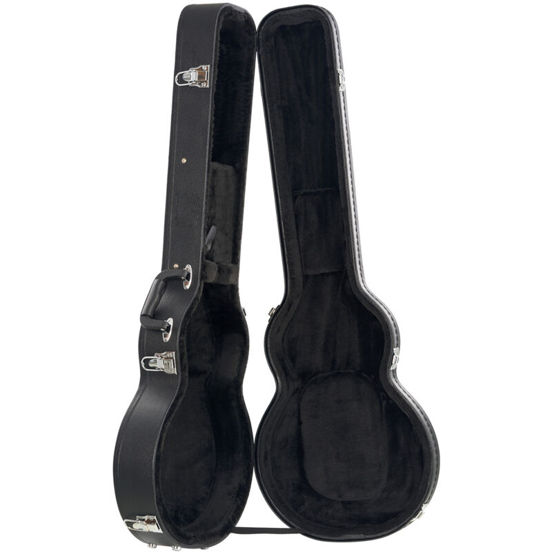 Tui rigide pour guitare électrique, 41,34 pouces en forme de gourde, avec loquet de verrouillage, poignée à clés, rembourrage en pvc, doublure