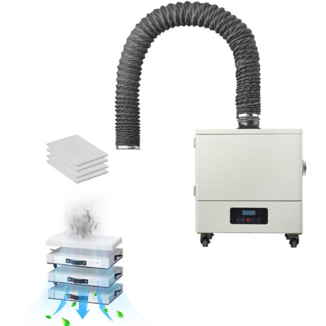 Mophorn Extracteur de Fumée de Soudure, 280 W, Absorbeur de Fumée de Soudage sans Balais, Aspiration 459 m³/h, Filtre 4 Étages, 10 Vitesses, Télécommande