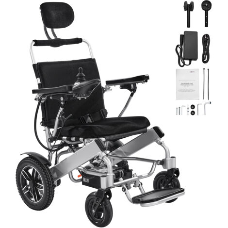 Mophorn Fauteuil roulant électrique pliable, capacité 136 kg, dossier ajustable, autonomie 21 km, siège large 533,4 mm, pour personnes âgées et handicapées
