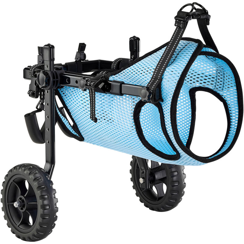 Mophorn Fauteuil roulant pour chien, chariot à 2 roues léger et ajustable, conçu pour les chiens blessés ou handicapés jusqu'à 15 kg, taille M, avec