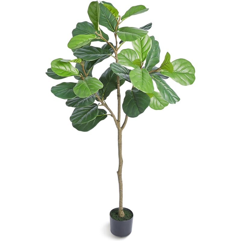 Mophorn Figuier artificiel à feuilles de violon de 1,5 m, plante artificielle verte réaliste avec matériau PE sécurisé, protection anti-basculement,