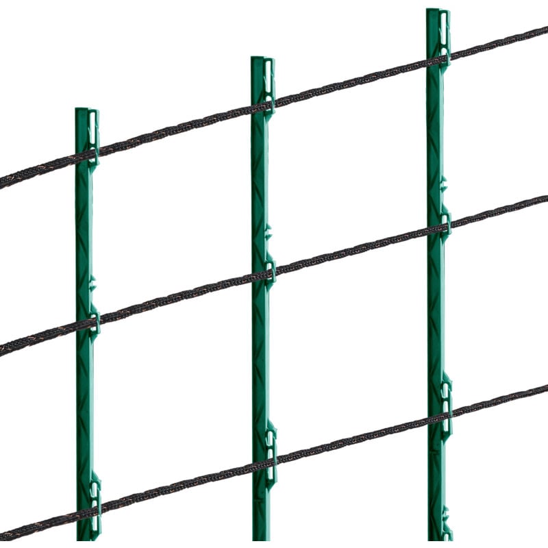 Fil de clôture électrique, 1000 pieds 305 m, fil poly portable, 1/4' de diamètre, 2 brins de cuivre pour une conductivité fiable et une résistance à