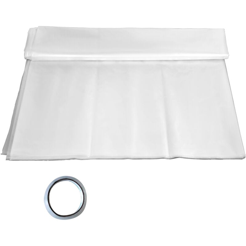 Mophorn - Film de serre 12 x 25 pi Polyethylene 6 Mil Resistant aux uv Plastique transparent Garde au chaud Robustesse superieure