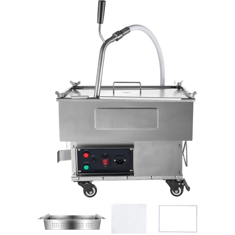 Filtre à huile mobile capacité du réservoir d'huile de 18 l, système de filtration d'huile avec vitesse de 10 L/min, filtre à huile de friture mobile