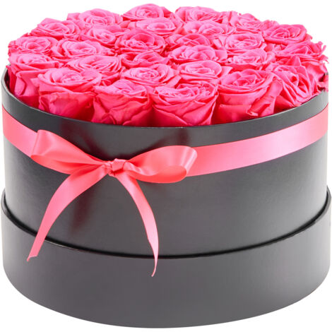 Mophorn Fiore Stabilizzato con Rose Vere Essiccate, 27 Rose Conservate in Scatola, Bouquet di Fiori Eterni, Rosa Vera Duratura, Ideale per Anniversari, Natale e Altre Occasioni
