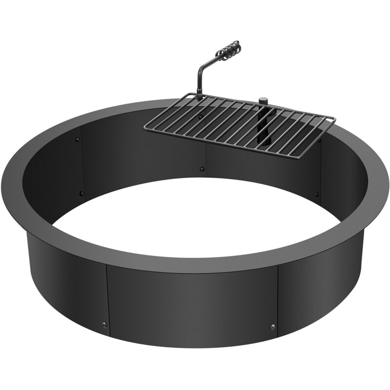 Mophorn - Fire Pit Ring, insert de foyer avec anneau de feu pour barbecue. Diamètre extérieur de 89 cm/diamètre intérieur de 78,7 cm. Hauteur de 21,6