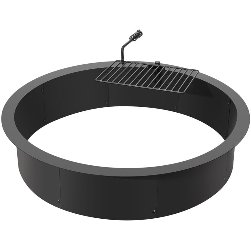 Mophorn - Fire Pit Ring, Insert de foyer avec anneau de feu pour barbecue. Hauteur de 21,6 cm, diamètre extérieur de 101,6 cm/diamètre intérieur de