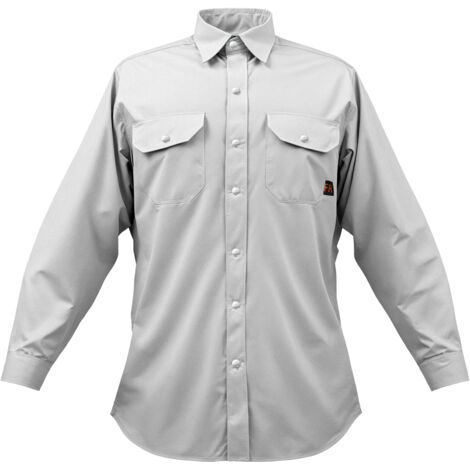Mophorn Flame-Resistant Cotton Welding Jacket - M Size, 7oz. Heat-Resistant Safety Gear with Metal Snap Closures & Adjustable Cuffs, Machine Washable, Compliant with ATPV 9.2 Cal/cm² Arc Rating