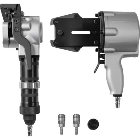 Mophorn Flejadora Neumática de Acero, Fuerza de Tensión de 8500 N, Herramienta de Tensor y Cortador para Correas Metálicas de 19 mm de Ancho, Ideal para Palés, Embalaje a Granel en Industrias