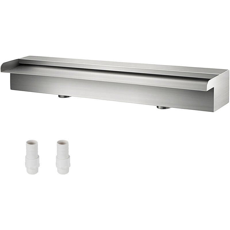 Fontaine cascade en acier inoxydable 59,1' x 4,5' x 3,1' pour étang de jardin, intérieur et extérieur - Mophorn