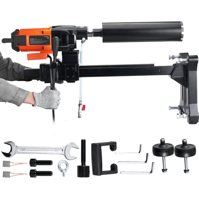 Foreuse à béton 3200 w, perceuse à diamant, 750 tr/min, roulettes,Carotteuse, Foreuse à béton, Foreuse électrique - Mophorn