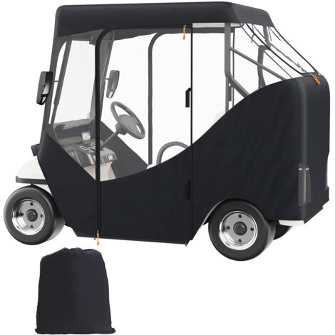 Mophorn Funda para Carrito de Golf Universal Cubierta Impermeable para Carrito de Golf de Poliester 600D Resistente al Sol Compatible con EZGO TXT y la Mayoría de los Carritos de Golf de 2 Plazas