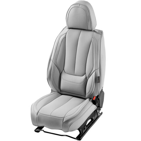 Mophorn Fundas para Asientos Delanteros y Traseros Universales para Asientos de Automóvil, Juego Completo de Asientos, 13 Piezas de Fundas para Asientos de Piel Sintetica, para los Autos, Gris