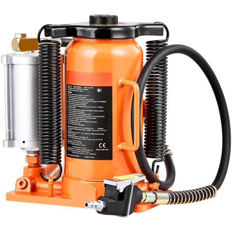 Mophorn Gato neumático de botella con capacidad de 20 toneladas, rango de elevación de 260 a 495 mm, ideal para SUV, camionetas pickup y trabajos de reparación de automóviles, 235x155x260 mm, naranja