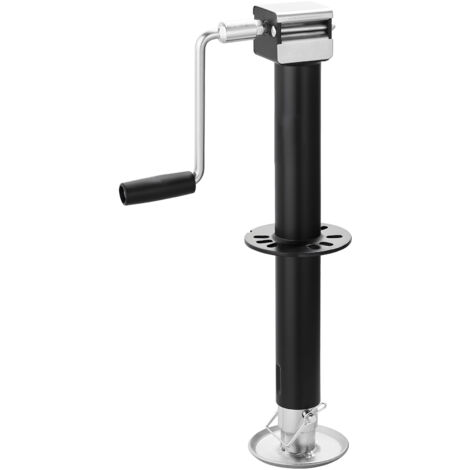 Mophorn Gato para remolque tipo A, capacidad de 2267 kg, desplazamiento vertical de 381 mm, con base ajustable de 7 niveles y adaptador para taladro, para remolques de caravanas, y embarcaciones.