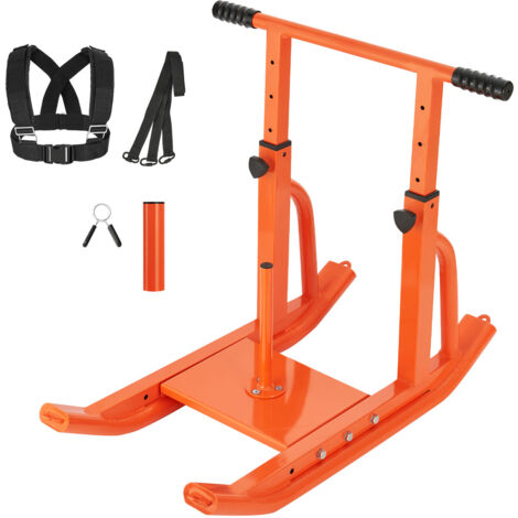 Mophorn Gewichtsschlitten aus Stahl für Fitnesstraining, höhenverstellbarer Griff, Sport-Trainingsgerät für Geschwindigkeit und Kraft, kompatibel mit 25/51 mm Gewichtsscheiben, Orange