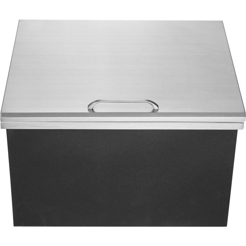 Glacière Drop-in, 28'L x 16'W x 17'H en Acier Inoxydable, Bac à Glace Commercial 87,4 Qt avec Couvercle à Charnière, Bar à Glace pour Cuisine