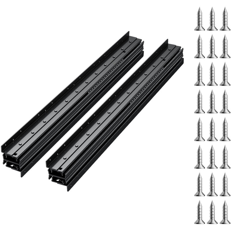 Mophorn - Glissières de Tiroir sous Escalier, 800 mm, Coulisses de Tiroir à Roulement à Billes à Extension Complète, Capacité de Charge 117 kg, Rails