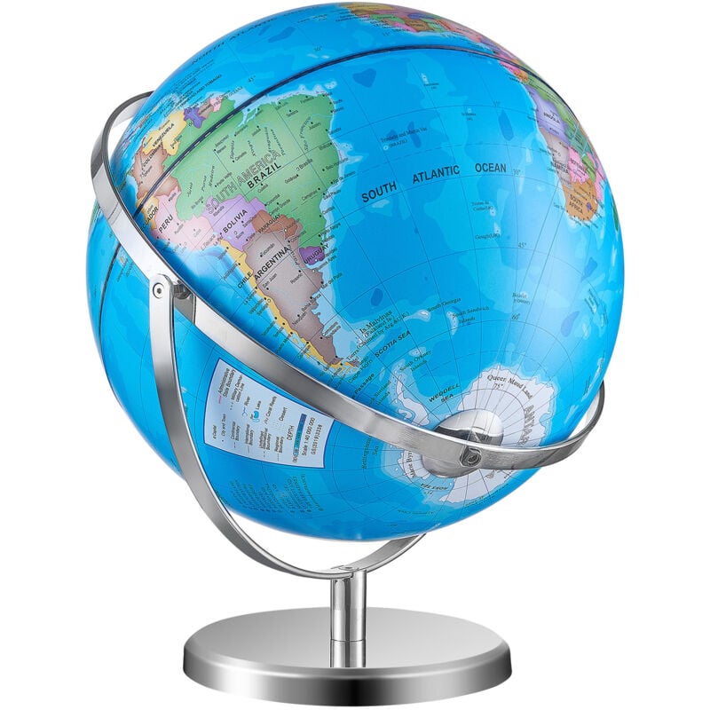 Mophorn - Globe terrestre rotatif avec support, 13'/330,2 mm, 720° Globe éducatif abs pour enfants, apprentissage en classe et enseignement de la